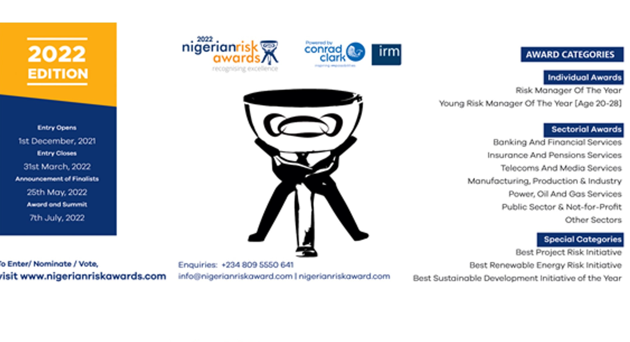 2022: Conrad Clark Nigeria Ltd. Set for ''6th Nigerian Risk Awards and ...