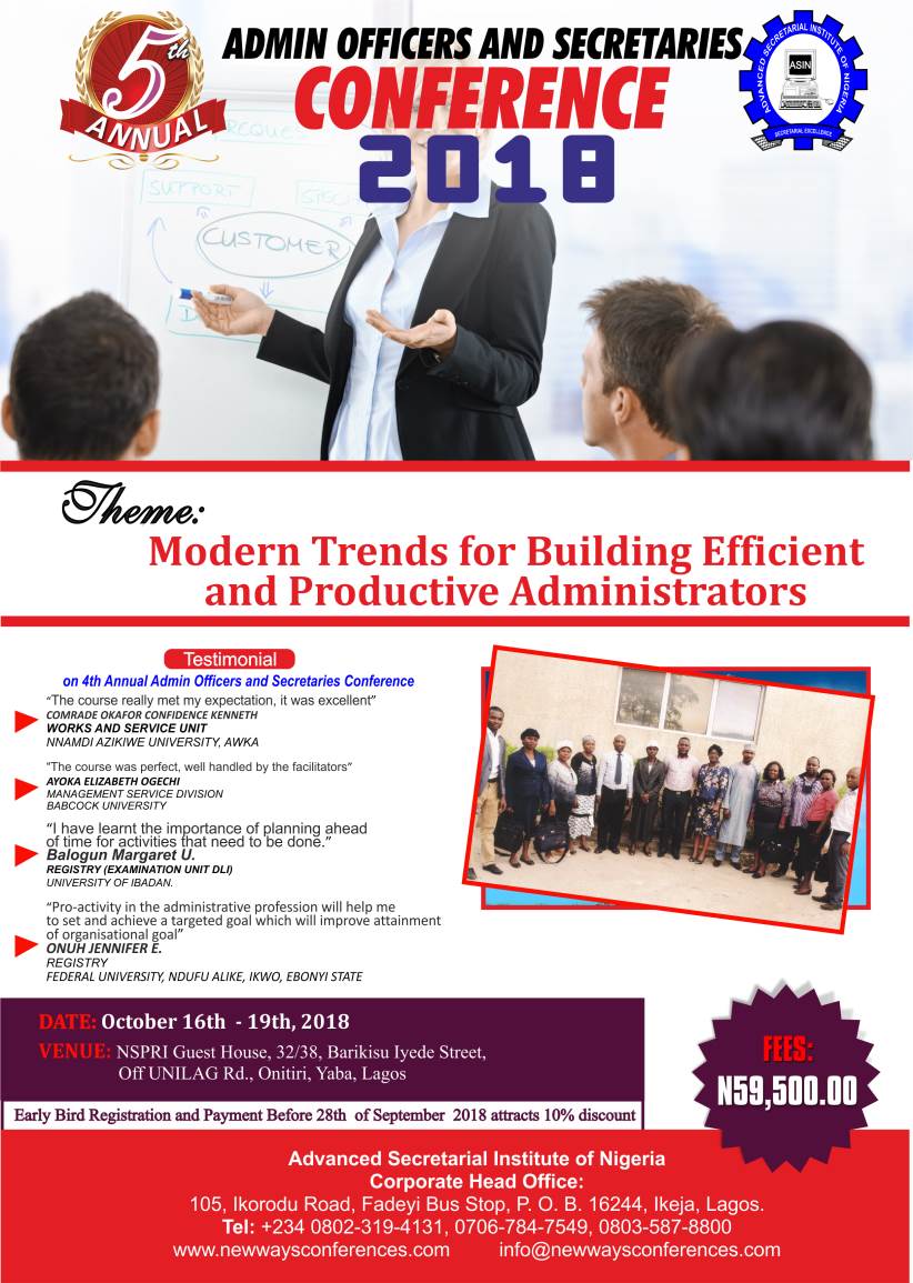 5th Annual Admin Officers And Secretaries Conference - Proshare