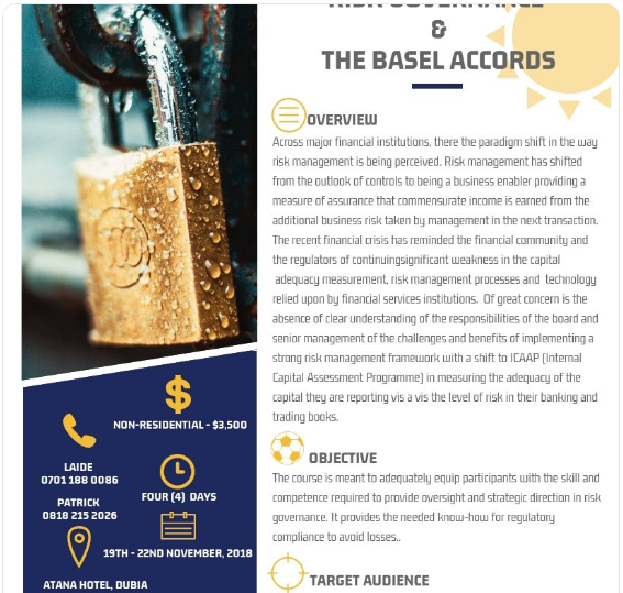 Risk Governance and the Basel Accords - Proshare